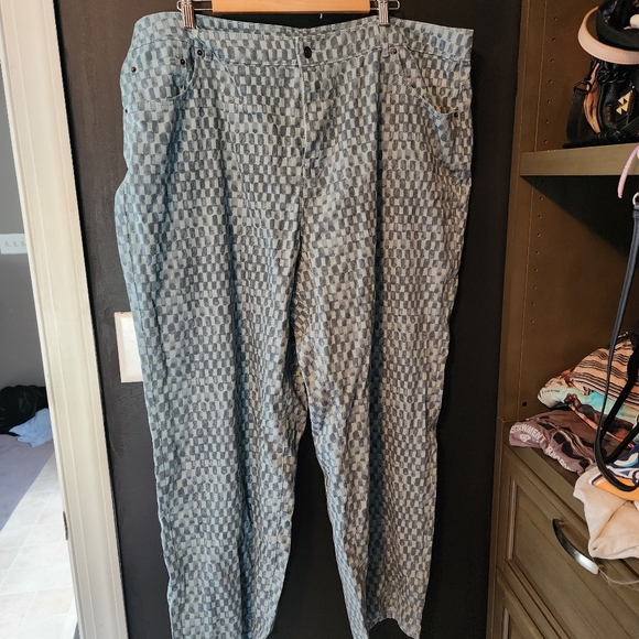 Future Collective Checkered Jeans size 20 - Picture 4 of 4